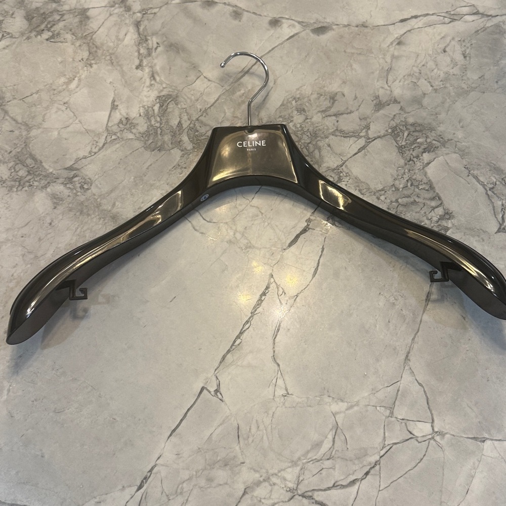 Celine Large Plastic Black Hanger w clips